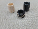 Men Large Dreadlocks Beads Hole Hair Accessories Dreads Loc Jewelry Set of 3 Bone Carved Ethnic Twist Braids