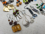Women Earrings Set of 15 Bulk Wholesale Handmade Mix Jewelry Beaded Gold Silver Afrocentric