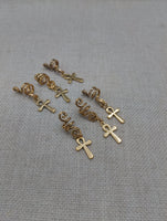 Gold Ankh Hair Jewelry Set of 6 Dangle Accessories for Braids, locs, twist
