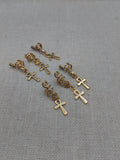 Gold Ankh Hair Jewelry Set of 6 Dangle Accessories for Braids, locs, twist