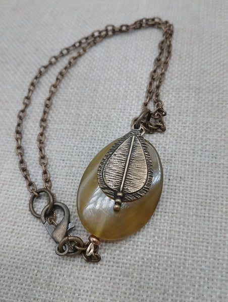 Vintage Style Bohemian Jewelry Necklace Pendant Charm Antique Brass Chain