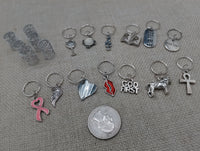 Silver Hair Jewelry Locs Dreads Accessories Set of 19 Charms Pendant Dangle