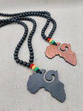 Africa Necklace Beaded African Jewelry Rasta Ghana Large Black Red Yellow Green Handmade Gift