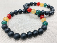 Rasta Bracelet Beaded Unisex Jewelry Stretch Handmade Statement Gift Ghana