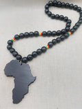 Black Africa Necklace Motherland Jewelry Handmade Wooden Black Rasta Beaded Men Large