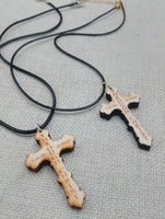 Wood Cross Necklace Christian Jewelry I can do all things through Christ Gift Ideas