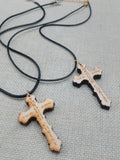 Wood Cross Necklace Christian Jewelry I can do all things through Christ Gift Ideas