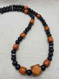 Men Necklace Jewelry Beaded Black Brown Unique Ethnic