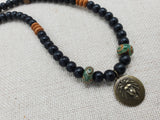 Lion Necklace Beaded Jewelry Men Gift for Him Charm Pendant  Handmade
