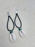 Cowrie Earrings Women Jewelry Handmade Leather Dangle Women