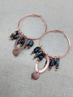 Copper Earrings Women Dangle Jewelry Fashion Beaded Ethnic