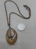 Vintage Style Bohemian Jewelry Necklace Pendant Charm Antique Brass Chain