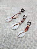 Locs Hair Jewelry Dreadlocks Twist Braids Accessories Cowrie Beads Antique Copper Handmade Men Women Set of 8