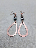 Women Teardrop Copper Earrings Dangle Jewelry Fashion Statement
