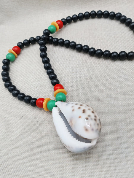African Cowrie Shell Necklace Whole Jewelry Large Beaded Rasta Black Men
