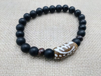 Gye Nyame Bracelets Beaded African Ghana Jewelry Unisex Black