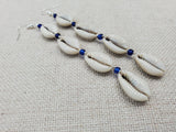 Cowrie Earring Blue Beaded Jewelry Women Handmade Boho Ethnic