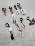 Locs Hair Jewelry Dreadlocks Twist Braids Accessories Cowrie Beads Antique Copper Handmade Men Women Set of 8
