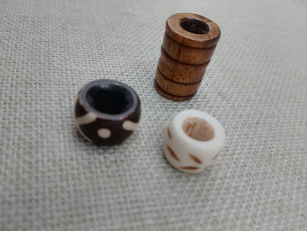 Locs Hair Jewelry Dreadlocks Large Hole Accessories Dread Beads Men Women Black Owned Business Brown Cream Twist Braids Set of 3
