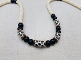 Men Necklace Black Brown Beige Beaded Jewelry Ethnic Jewelry Gift Ideas