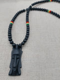 Men Necklace African Jewelry Beaded Red Yellow Green Black Handmade
