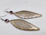 Women Earrings Tribal Ethnic Jewelry Antique Bronze Statement