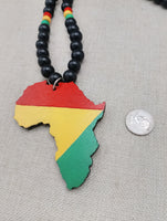 Africa Necklace Beaded Men Jewelry Ghana Rasta Red Yellow Green