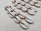 Women Cowrie Earrings Long Copper Handmade Boho Ethnic Dangle Jewelry