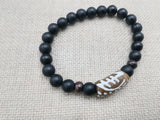 Gye Nyame Bracelets Beaded African Ghana Jewelry Unisex Black