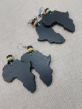 Black Africa Earrings Women Motherland Wooden Jewelry