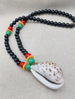 African Cowrie Shell Necklace Whole Jewelry Large Beaded Rasta Black Men