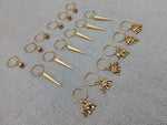 Hair Jewelry Accessories Locs Twist Braids Set of 18 Dreads Gold Accents Dangle Elephants Bells