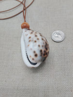Minimalist Jewelry Cowrie Necklace Leather Cord Unisex