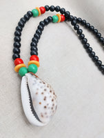African Cowrie Shell Necklace Whole Jewelry Large Beaded Rasta Black Men