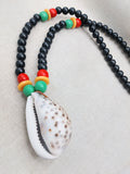 African Cowrie Shell Necklace Whole Jewelry Large Beaded Rasta Black Men