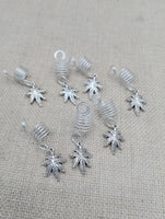 Hair Jewelry Silver Adjustable Locs Braids Twist Dreads Mary Jane Marijuana Set of 7 Necklace