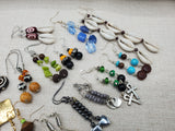 Women Earrings Set of 15 Bulk Wholesale Handmade Mix Jewelry Beaded Gold Silver Afrocentric