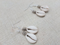Cowrie Earrings Silver Women Jewelry Handmade Dangle