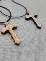 Wood Cross Necklace Christian Jewelry I can do all things through Christ Gift Ideas