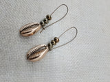 Cowrie Earrings Antique Gold Beaded Long Women Jewelry