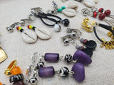 Ethnic Set of 10 Women Clip On Non Pierced Jewelry Wholesale Bulk Beaded Silver Gold