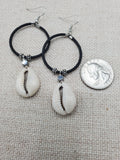 Cowrie Shell Women Jewelry Set Necklace Earrings Silver Dangle Gift Idea