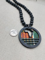 African Necklace Kente Jewelry Handmade The Blacker the Berry Design Beaded
