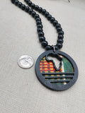 African Necklace Kente Jewelry Handmade The Blacker the Berry Design Beaded