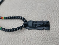 Men Necklace African Jewelry Beaded Red Yellow Green Black Handmade