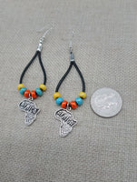 Africa Earrings Beaded Dangle Silver Jewelry Fashion Statement