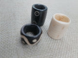 Men Large Dreadlocks Beads Hole Hair Accessories Dreads Loc Jewelry Set of 3 Bone Carved Ethnic Twist Braids
