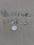 Silver Hair Jewelry Locs Dreads Accessories Set of 19 Charms Pendant Dangle