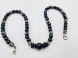 Men Necklace Pan African Inspired Jewelry Black Green Red Beaded