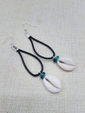 Cowrie Earrings Women Jewelry Handmade Leather Dangle Women
